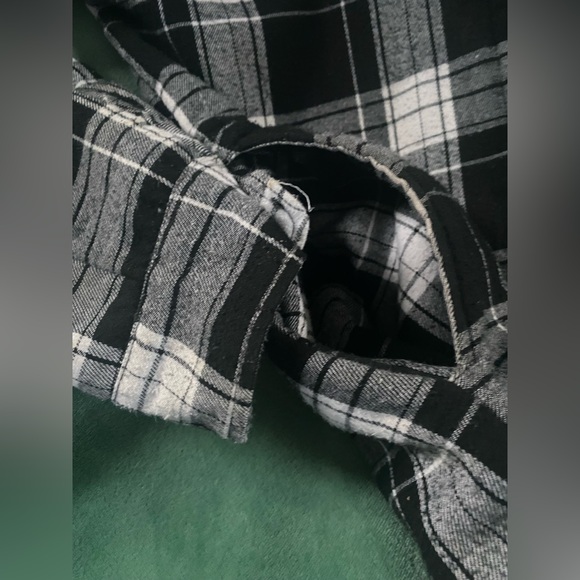 Flannel Shacket Hoodie - Picture 4 of 7